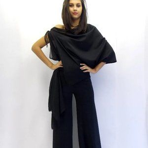 Women Party Jumpsuit High Waist Wide Leg Pants Evening Romper Two Pieces Jumpsui